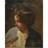 * After Benedetto Luti (1666-1724). Young boy with flute, a 19th century Russian copy, oil on