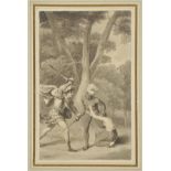 * Stothard (Thomas, 1755-1834). Two original book illustrations, together two grisaille
