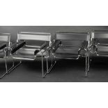 * Marcel Breuer. A set of four B3 ‘Wassily’ chairs, circa 1960/70s, chrome tubular chairs with