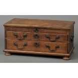 * Chest. An early 19th-century oak chest, of rectangular form with hinged lid enclosing a large