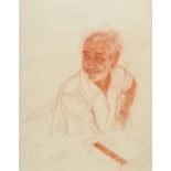 * Belsize Park Group. Portrait of a Man, circa 1959, red chalk on Whatman paper, watermarked 1959,