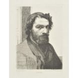 * Bracquemond (Felix, 1833-1914). Alphonse Legros, 1875, etching, showing head and shoulders, three