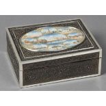 * Indian Miniature. Nine architectural views, 19th century, oval miniature with nine  vignettes in