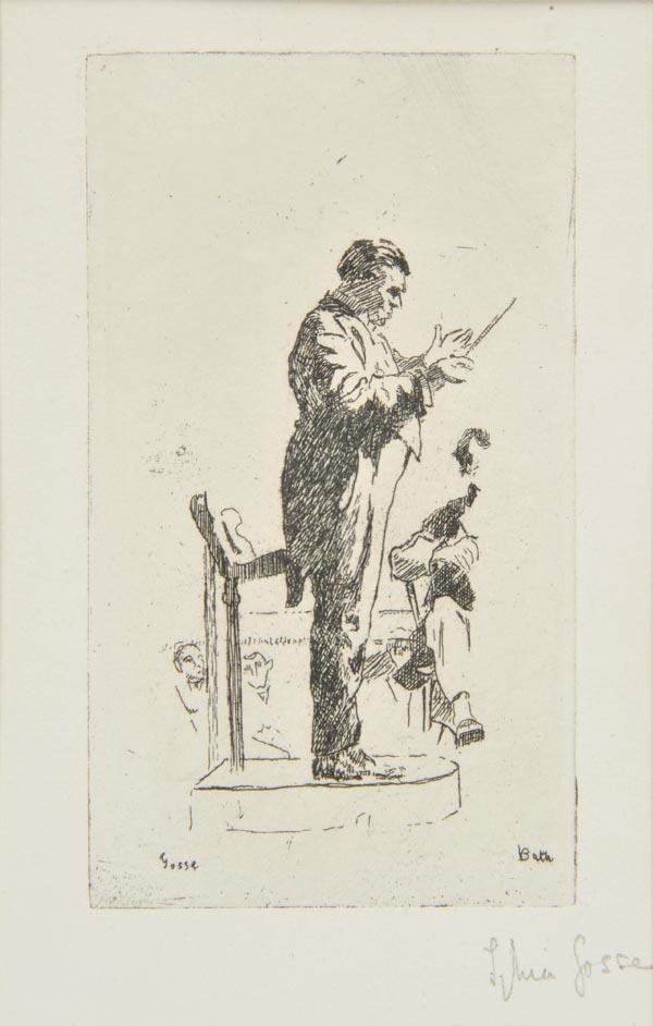 * Gosse (Laura Sylvia, 1881-1968). The Conductor, Bath, 1919, etching on thick wove paper, signed