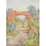 * Stannard (Theresa Sylvester, 1898-1947). An English Garden, watercolour with touches of
