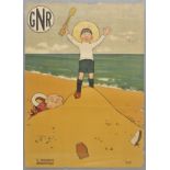 * Hassall (John, 1868-1948). An original GNR poster, circa 1908, colour lithograph, showing a boy