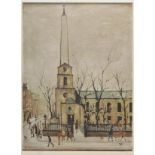 * Lowry (Laurence Stephen, 1887-1976). St. Lukes, London, colour lithograph, signed in pencil lower