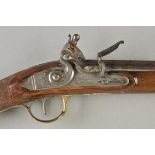 * Musket. An early 19th century flintlock sporting gun by Welch, the 94.5cm two stage barrel with
