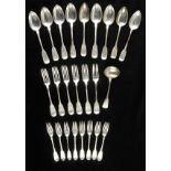 * Flatware. George III and later silver flatware, comprising 6 dessert spoons London 1841, 3