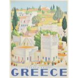 * Anonymous. Greece. Island of Andros, 1949, colour lithograph poster, printed by M.