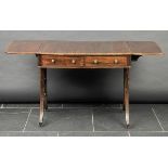 * Sofa table. A Regency rosewood sofa table, with rosewood crossbanding over two drawers and dummy