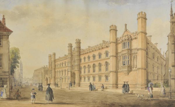 * Harraden (Richard Bankes, 1778-1862). Corpus Christi College, Cambridge, watercolour on wove