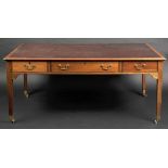 * [Sir Winston Churchill]. A George III style partner’s desk, 20th century, large mahogany desk,