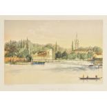 Alfred (Henry J.). Views on the Thames. Marlow Weir, Near Marlow Bridge, Bisham Abbey, Temple