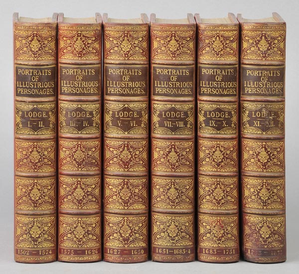 Lodge (Edmund). Portraits of Illustrious Personages of Great Britain..., 12 volumes bound in 6,