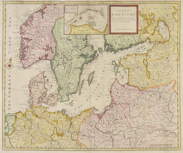 Baltic and Scandinavia. Moll (Herman), A New Map of the Baltic &c. Shewing all the Dominions about