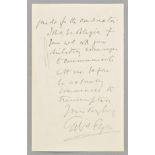 Elgar (Edward, 1857-1934). Autograph letter signed 'Edwd. Elgar', Craeg Lea, Wells Road, Malvern, 26