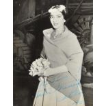 Callas (Maria, 1923-1977). Signed vintage photograph, 1957, gelatin silver print, three-quarter
