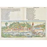 Germany. Schedel (Hartmann), Ulma, published Nuremberg, circa 1493,  hand coloured woodcut double