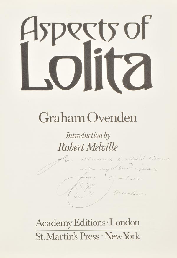 Ovenden (Graham). Aspects of Lolita, Introduction by Robert Melville, 1st edition, Academy Editions,