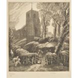 *Griggs (Frederick Landseer, 1876-1938). St. Ippolyts, 1927,  etching on laid paper, the second