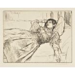 *@Brockhurst (Gerald Leslie, 1890-1978). Lassitude, 1923,  etching on pale cream laid paper, from