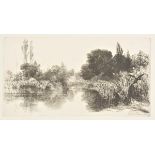 *Haden (Sir Francis Seymour, 1818-1910). Shere Mill Pond II (Large Plate), 1860,  etching with