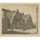 *@Badmin (Stanley Roy, 1906-1989). The Abbey Barn, Doulting, Somerset, 1929,  etching on wove paper,