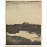 *@Cameron (David Young, 1865-1945). Ben Ledi, 1911,  etching with drypoint on japan laid down on