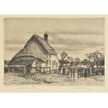 *@Badmin (Stanley Roy, 1906-1989). Oxfordshire Cottage, 1936,  etching on cream laid paper, an