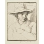 *@Brockhurst (Gerald Leslie, 1890-1978). Yolande (Mrs Rushbury), 1920,  etching on laid paper,