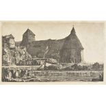 *@Webb (Joseph, 1908-1962). Rat Barn, 1928,  etching on laid paper, signed in pencil, and