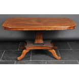 *Table. A Regency mahogany tilt-top breakfast table,  the rectangular top with rounded corners and