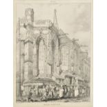 *Bonington (Richard Parkes, 1802-1828). Eglise Saint Sauveur, Caen, 1824,  lithograph on wove paper,