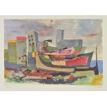 *Gear (William, 1915-1997 ). Harbour Scene, colour lithograph on paper, additionally signed and