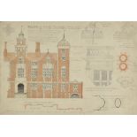 *Blickling Hall. A pair of architectural drawings of Blickling Hall, early 20th century,  two pencil