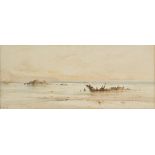 *Markes (Albert Ernest, 1865-1901). Seascapes, two watercolours, one showing a sunrise over a