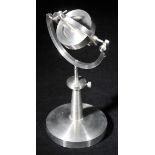 *Gyroscope. A modern all steel gyroscope on a substantial circular base,  approximately 35cm