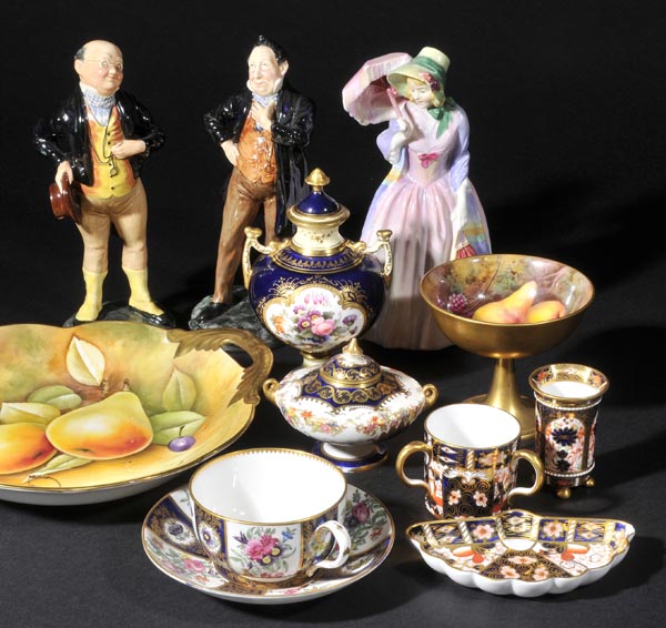 *Royal Doulton. A pair of Royal Doulton figures, Pickwick H.N.2099 and Pecksniff H.N.2098, another