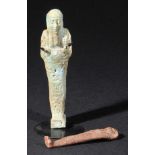 *Egyptian Shabti. An Egyptian teracotta shabti, Third Intermediate Period, 9th or 8th century BC,