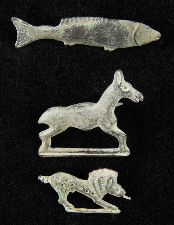 *Roman Brooch. A collection of Roman bronze bar brooches in the shape of animals, all 2nd or 3rd