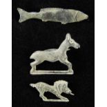*Roman Brooch. A collection of Roman bronze bar brooches in the shape of animals, all 2nd or 3rd