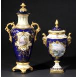 *Coalport. A modern Coalport two-handled vase,  painted with a view of Derwent Water by Peter
