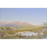 *Lamb (John, late 19th century). Mountain landscape in South Africa, 1903,  watercolour,