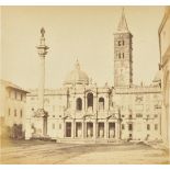 Rome. An album of small-format lightly albumenised salt prints, circa early 1850s,  41 salt print