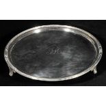 *Salver. A George III circular silver salver by Solomon Hougham, London 1798,  of plain circular