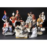 *Military Figures. A collection of four porcelain figures by Michael Sutty, comprising British