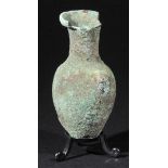 *Egyptian Bronze. An Egyptian bronze apothecary vessel, Roman Period, 1st century,  cast bronze in