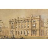*English School. An architectural watercolour study of a Regency house, circa 1830s, watercolour