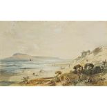 *Bridell (Frederick Lee, 1831-1863). View of Portland and Sands Foot Castle, Dorset, 1856,